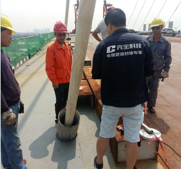 斜拉索導管孔充氣式防水防腐抗震密封技術的發展歷程